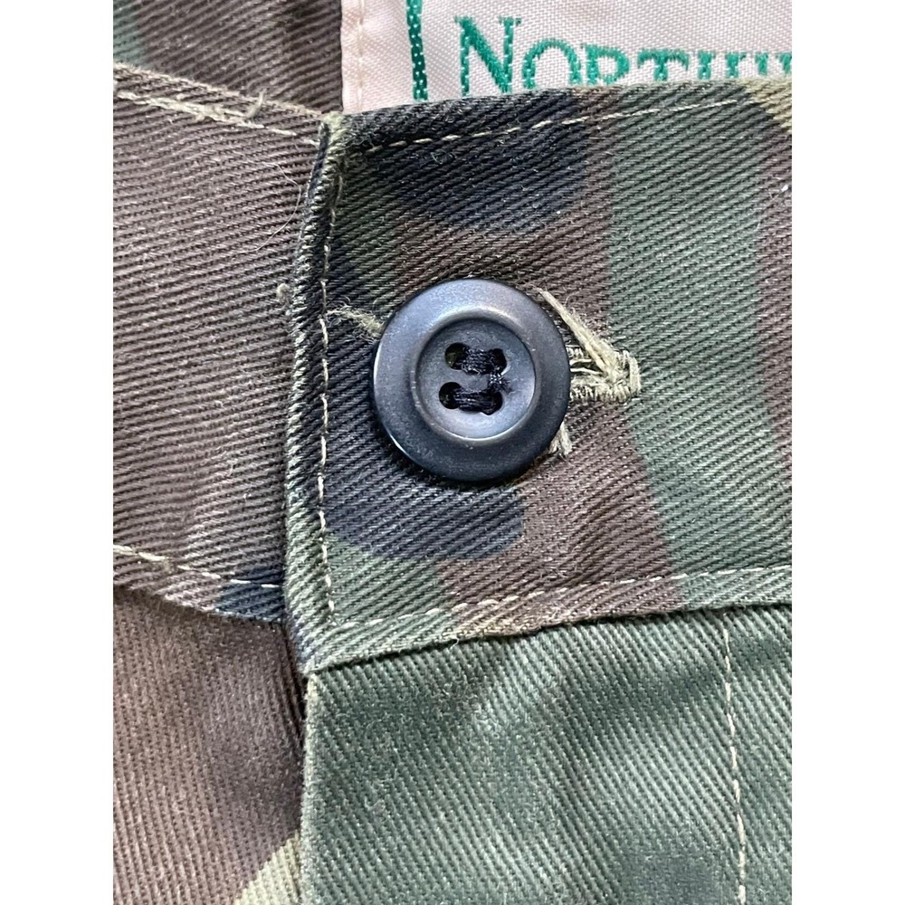 Vintage 90s Northwest Territory Mens Large Cargo Pants Woodland Camo Adj Waist - Picture 4 of 16